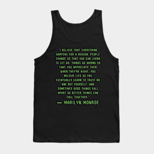 QUOTE MARILYN MANRO Tank Top